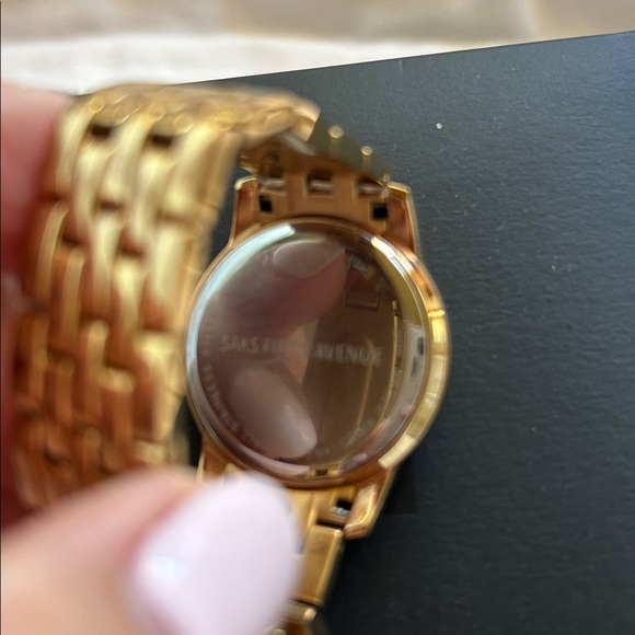 Saks Fifth Avenue Rose Gold Watch with Crystal Bezel - Picture 5 of 6